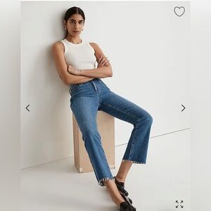 Madewell Kick Out Crop Jeans in Cherryville Wash size 30